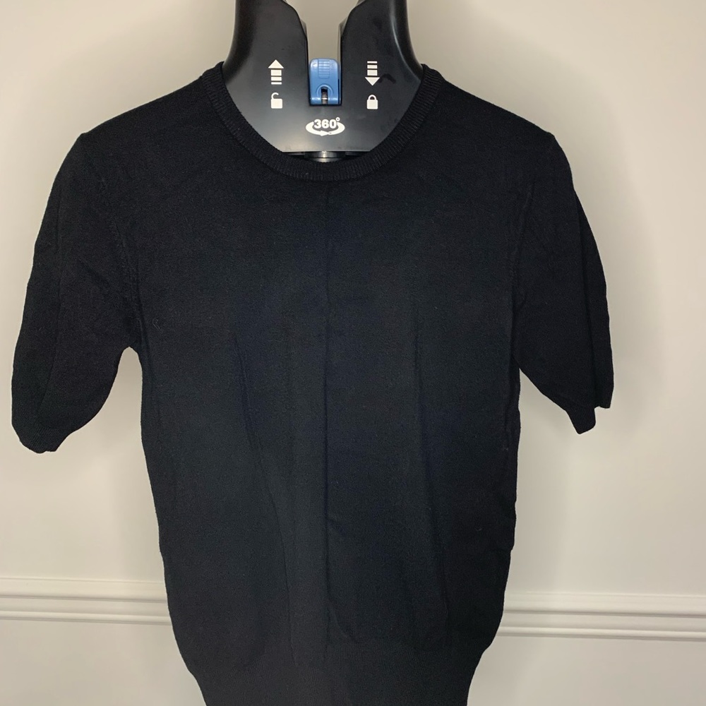 Philosophy medium short sleeve black knit sweater